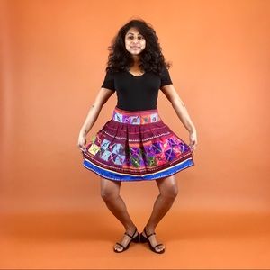 Hand-Quilted, and Hand Embroidered Wrap Skirt